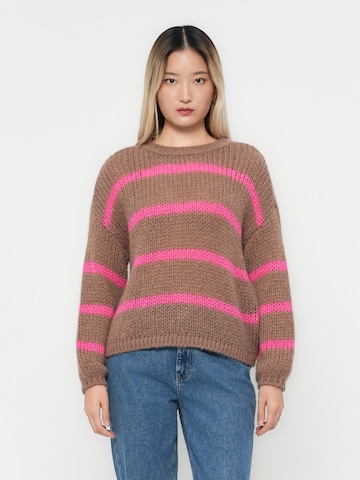 Pull-over 'ONLALYSSA' ONLY en marron : devant