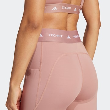 ADIDAS PERFORMANCE Skinny Sporthose 'STASH' in Rot