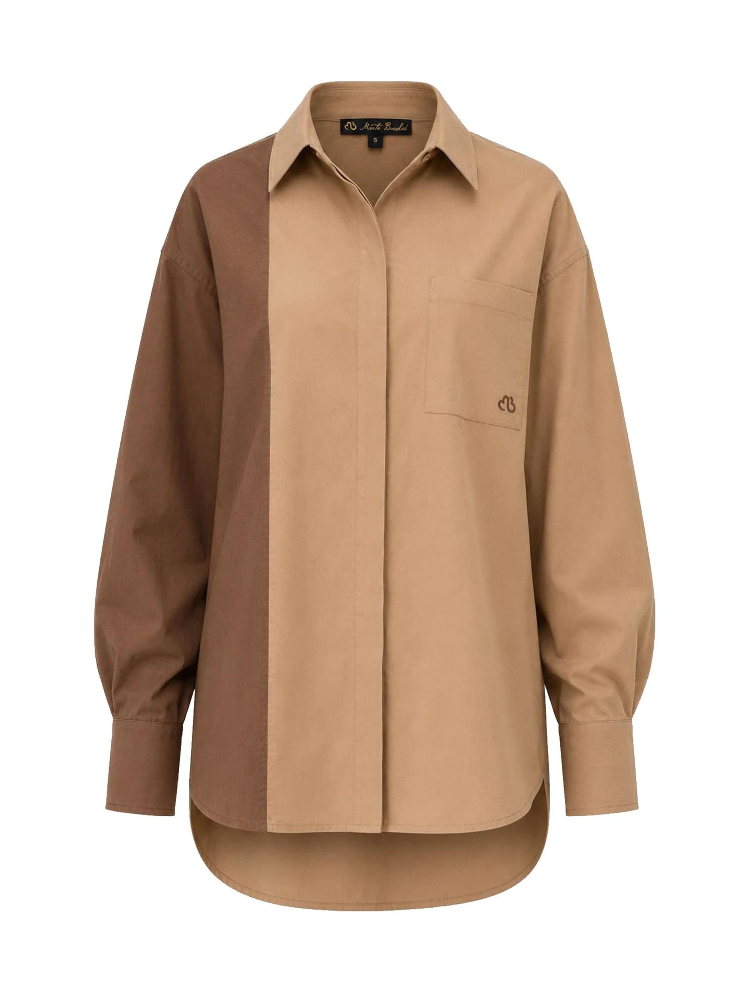 MB by Marta Buzolic Oversized shirt in Beige: voorkant