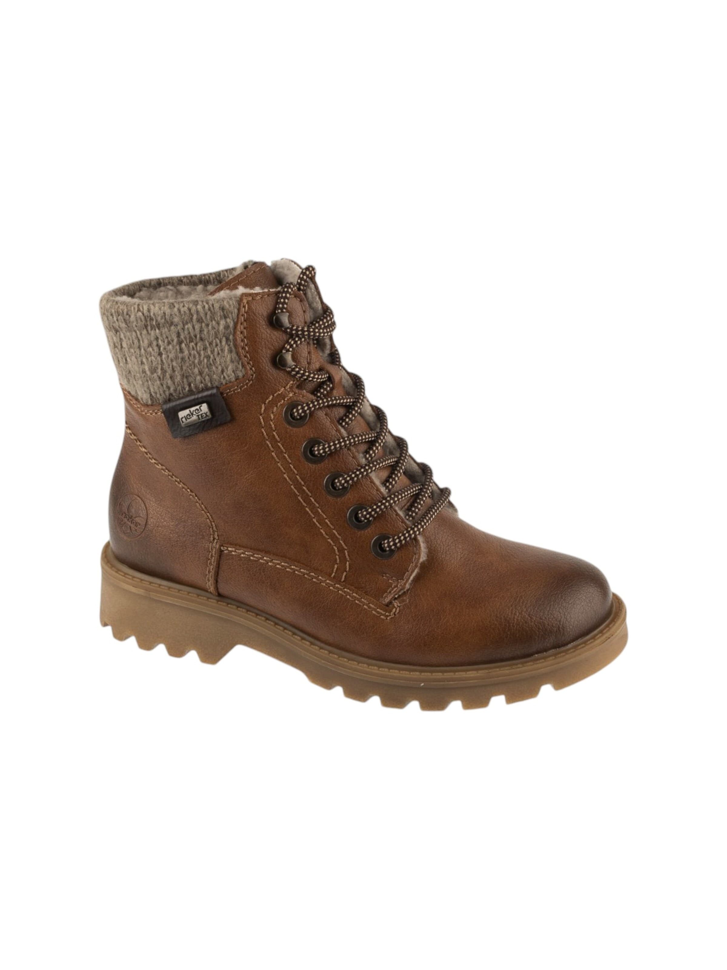 Bottes à lacets Rieker en marron : devant