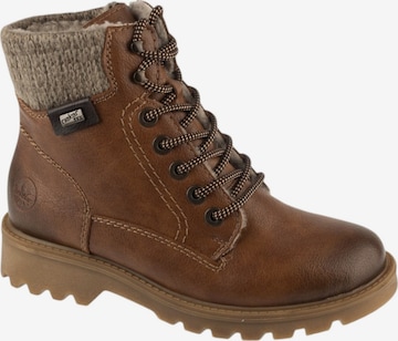Bottes à lacets Rieker en marron : devant