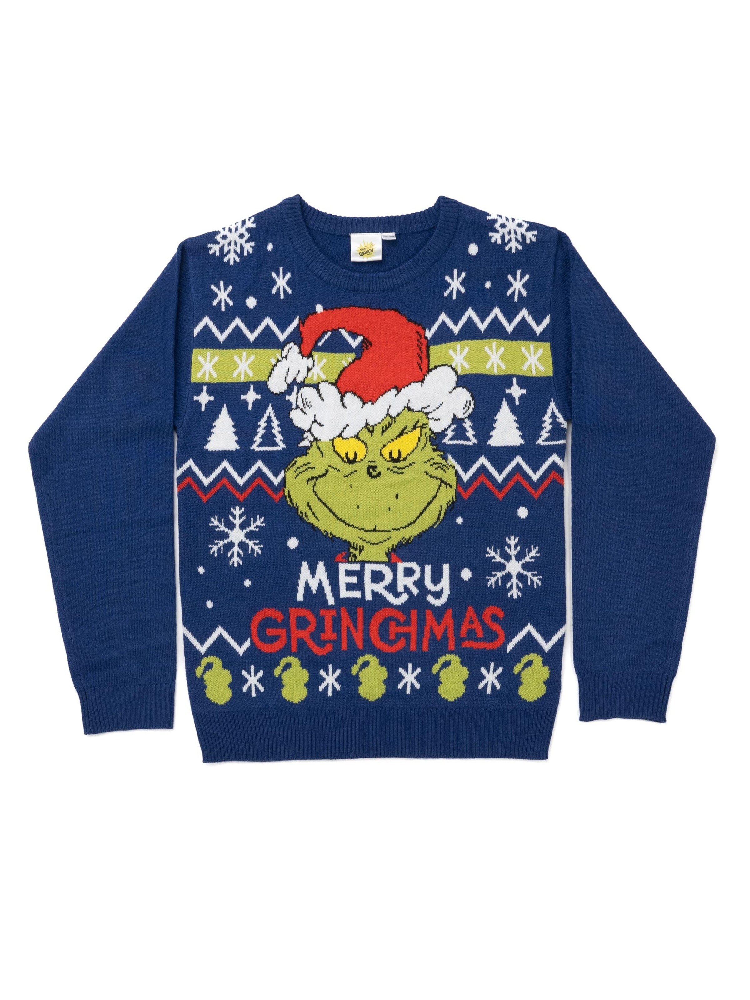 The Grinch Sweater 'Weihnachtspullover Merry Grinchmas' in Blue