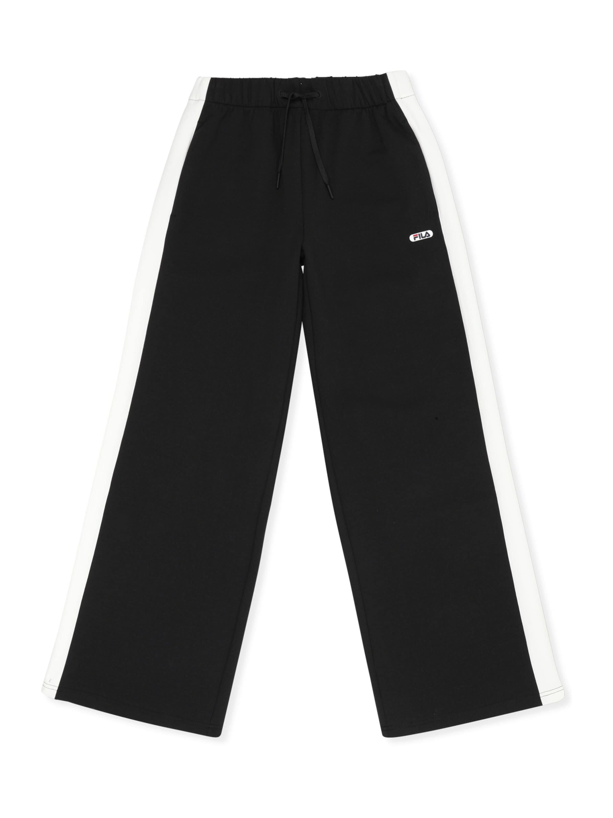 Wide leg Pantaloni 'LECORE wide contrast panel scuba track pants' di FILA in nero