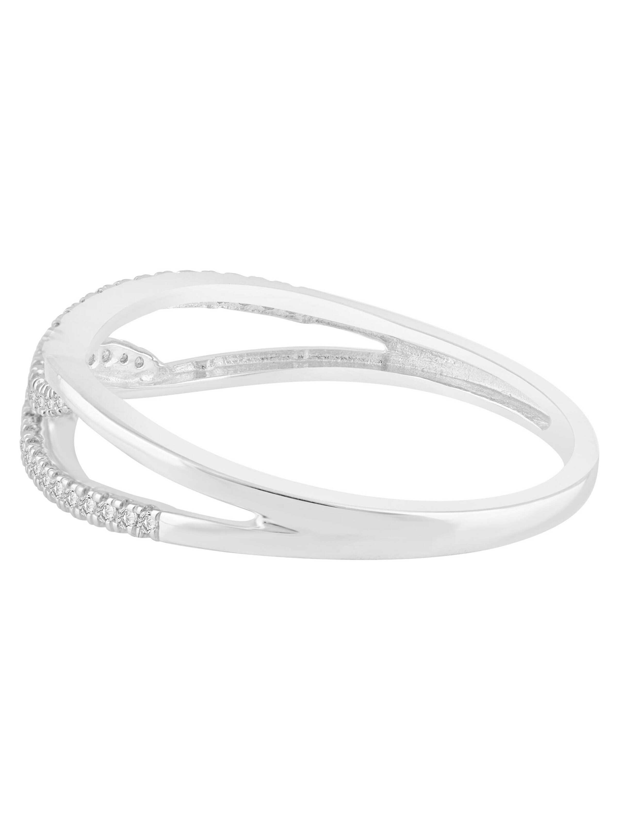 Diamant Exquis Ring 'Ring aus 375 Weißgold mit Diamant' in Silver