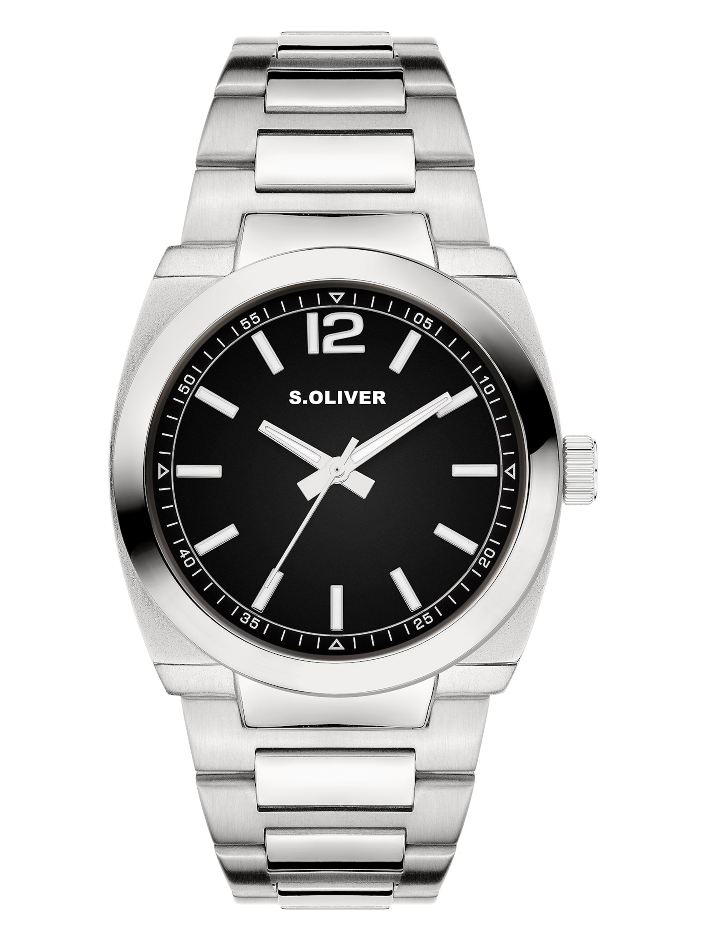 Montre à affichage analogique s.Oliver en argent : devant
