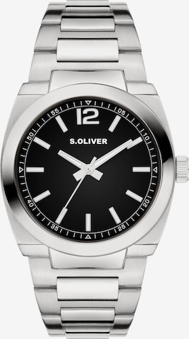 Montre à affichage analogique s.Oliver en argent : devant
