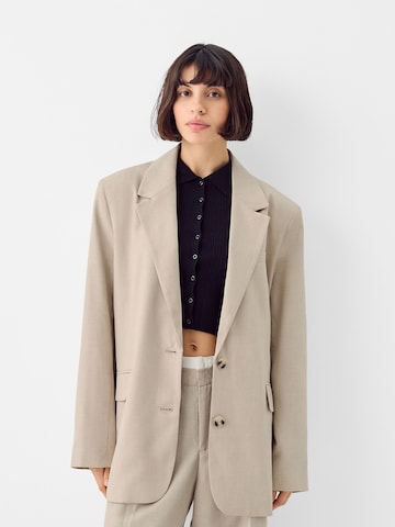 Bershka Blazer in Beige: front