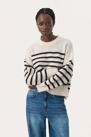 Pull-over Part Two en beige : devant