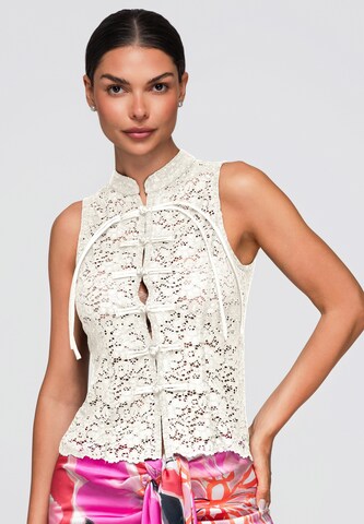 Ombre Top in Beige: voorkant