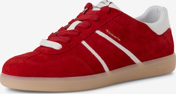 Baskets basses Tamaris en rouge : devant