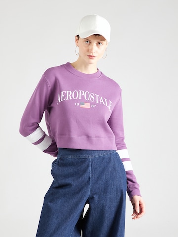 Sweat-shirt 'USA' AÉROPOSTALE en violet : devant