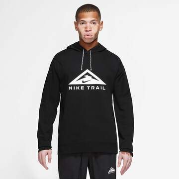 NIKE Athletic Sweatshirt 'DF Trail' in Black: front