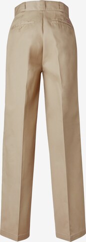 DICKIES Wide leg Trousers with creases 'GROVE' in Beige