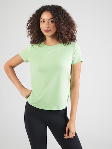 T-shirt fonctionnel 'One Classic' NIKE en vert : devant