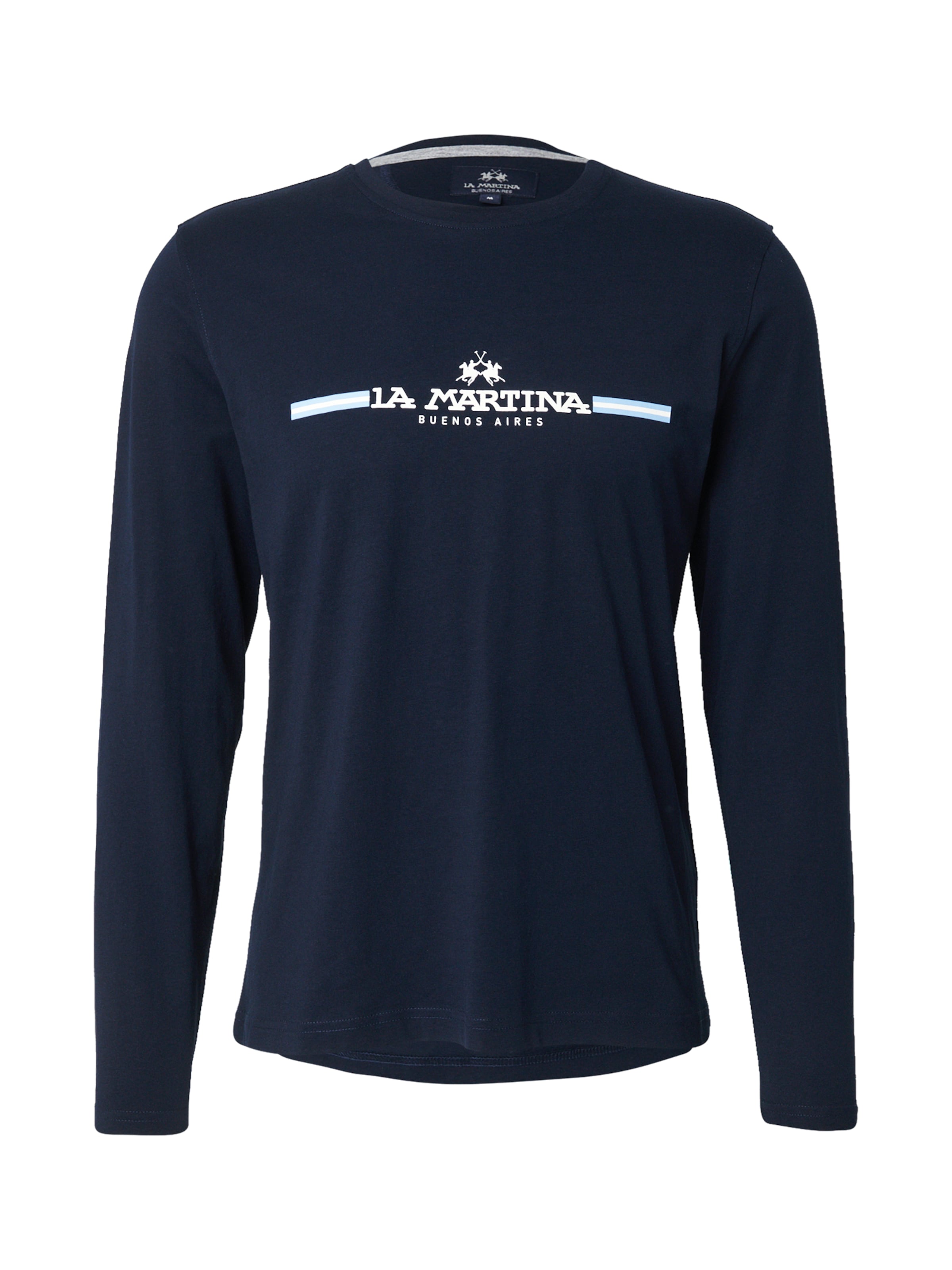 La Martina - Camiseta en azul: frente