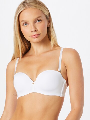 ESOTIQ Balconette Bra in White: front