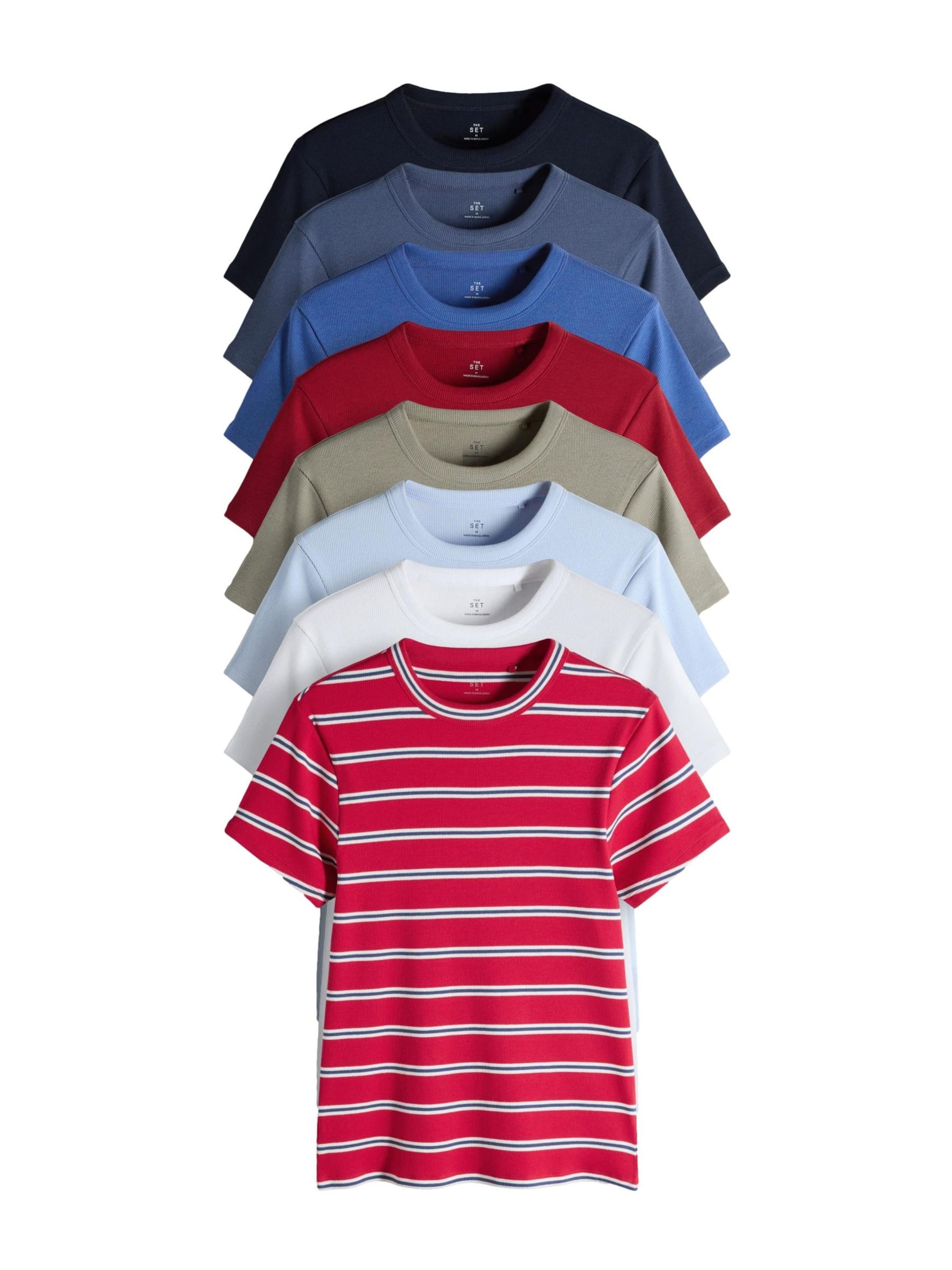 The Set Koszulka w kolorze niebieski: przód