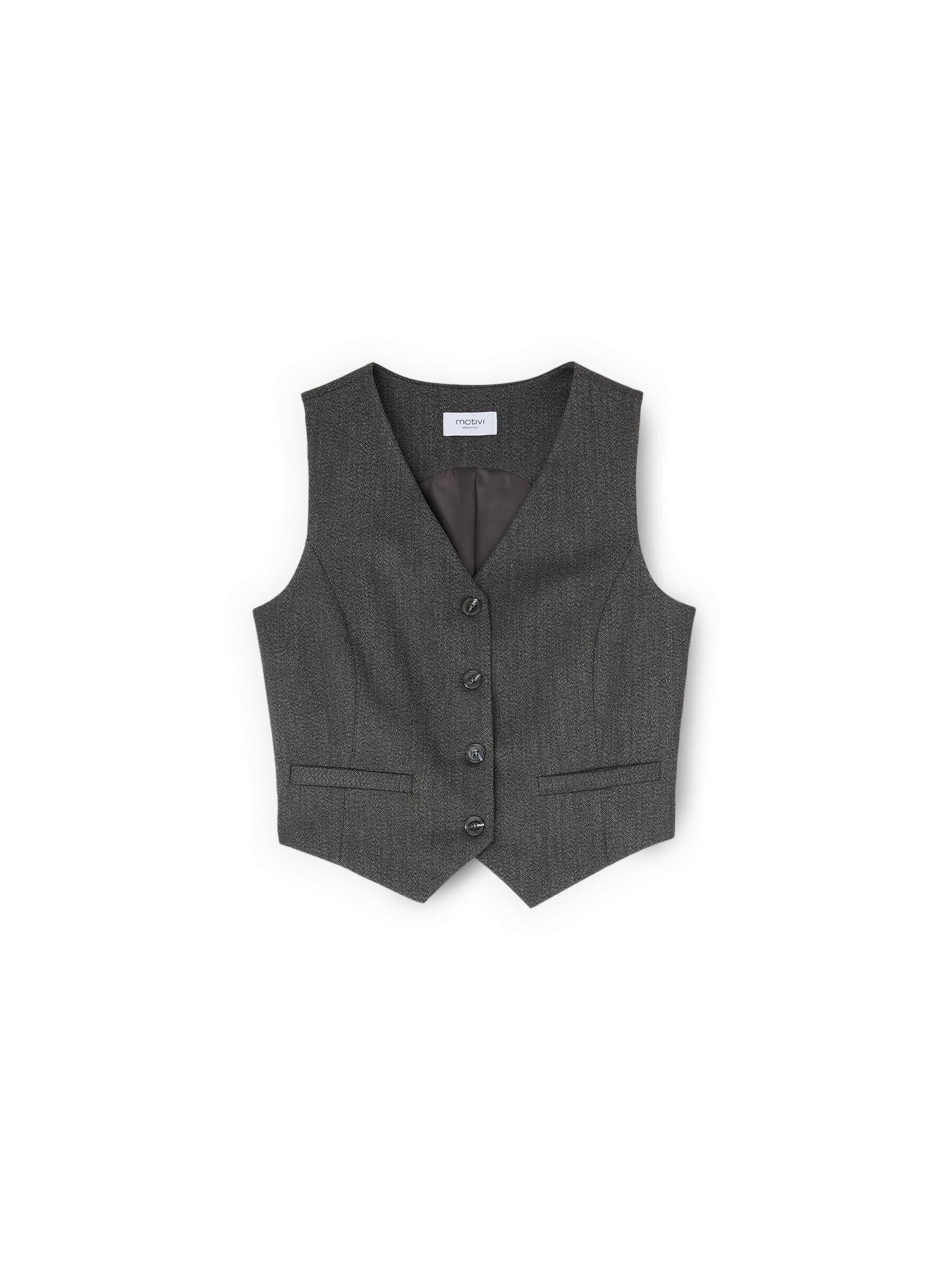 Veste mi-saison MOTIVI en gris : devant