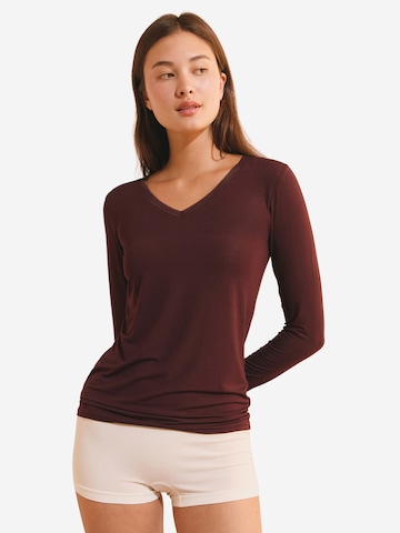 Maglietta intima 'Warme Up Lace' di ETAM in rosso: frontale