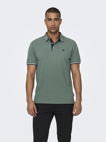T-Shirt 'ONSFletcher' Only & Sons en vert : devant