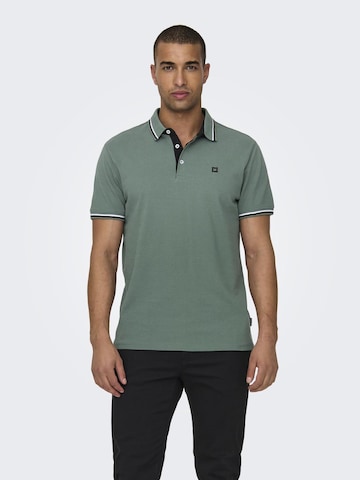 Only & Sons Shirt 'Fletcher' in Groen: voorkant
