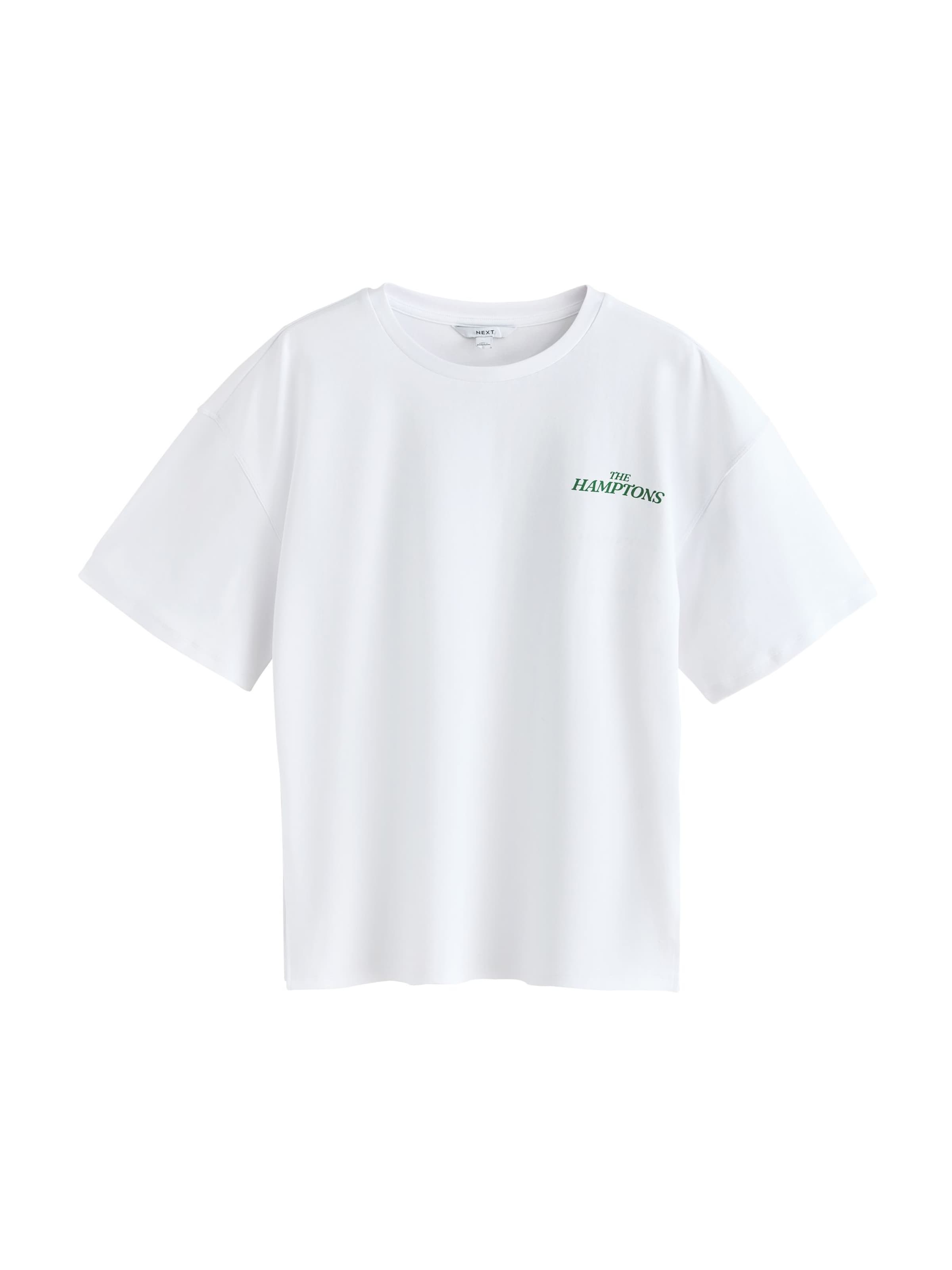 Next - Camiseta talla grande en blanco: frente