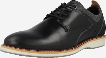 BULLBOXER Lace-Up Shoes in Black: front