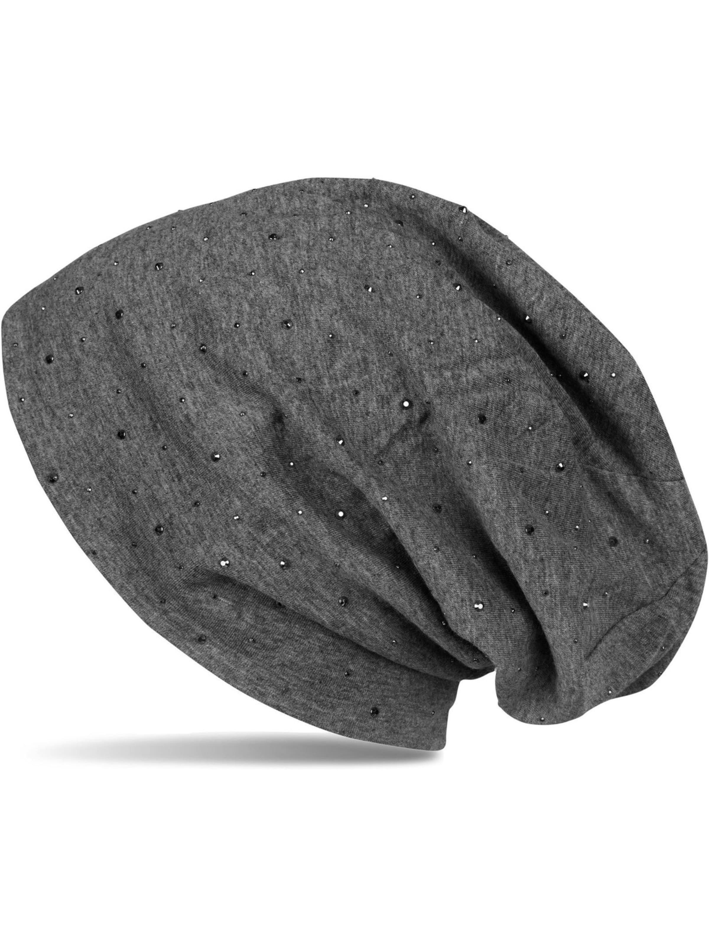 styleBREAKER Beanie 'Beanie mit Strass Nieten Applikation' in Dark grey, Item view
