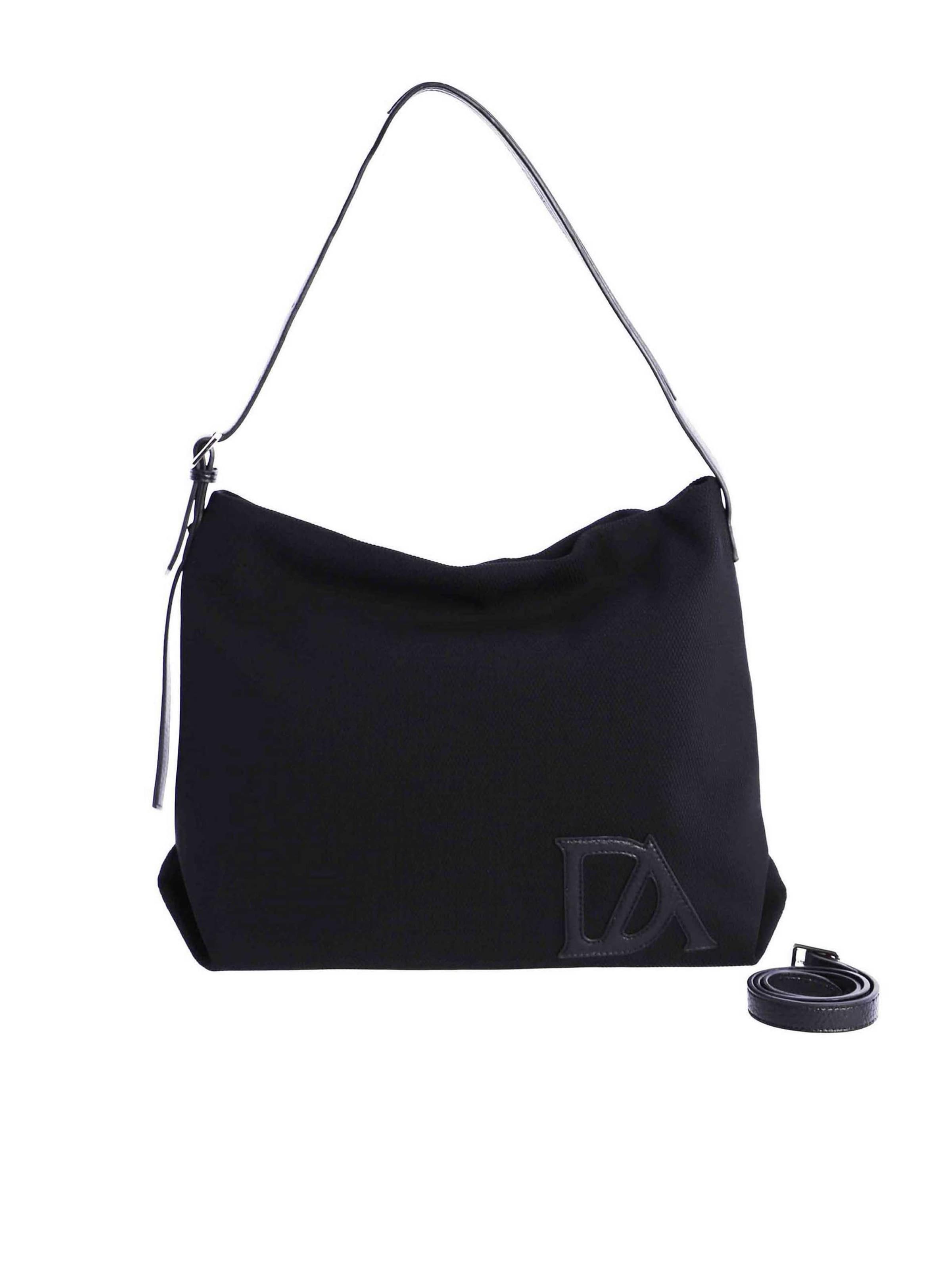 Don Algodon - Bolso de hombro 'Bolso de hombro para mujer Porto de nailon con cremallera' en negro: frente