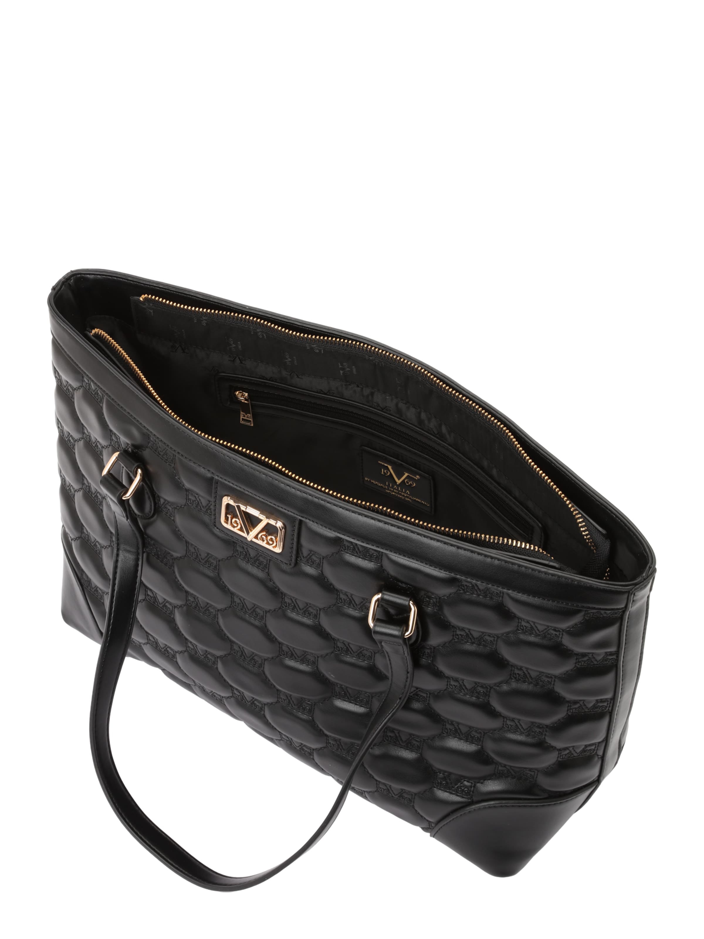 19V69 ITALIA Μεγάλη τσάντα 'Desiree' σε μαύρο: κορυφή