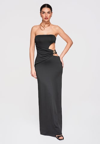 Robe de soirée Ombre en noir : devant