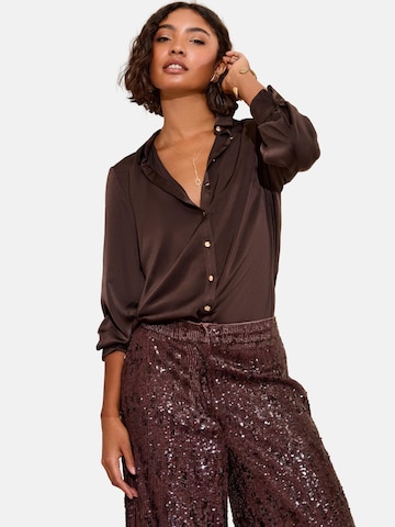 Camicia da donna di Friends Like These in marrone: frontale