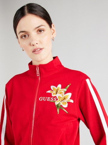 GUESS Zip-Up Hoodie 'Zoey' in Red