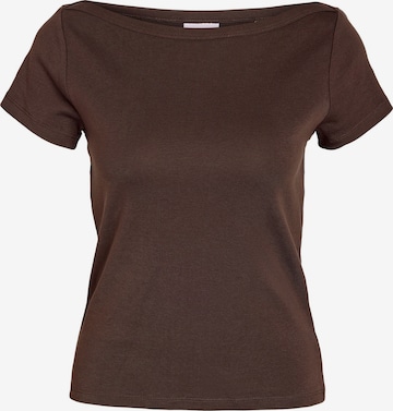 T-shirt Noisy may en marron : devant