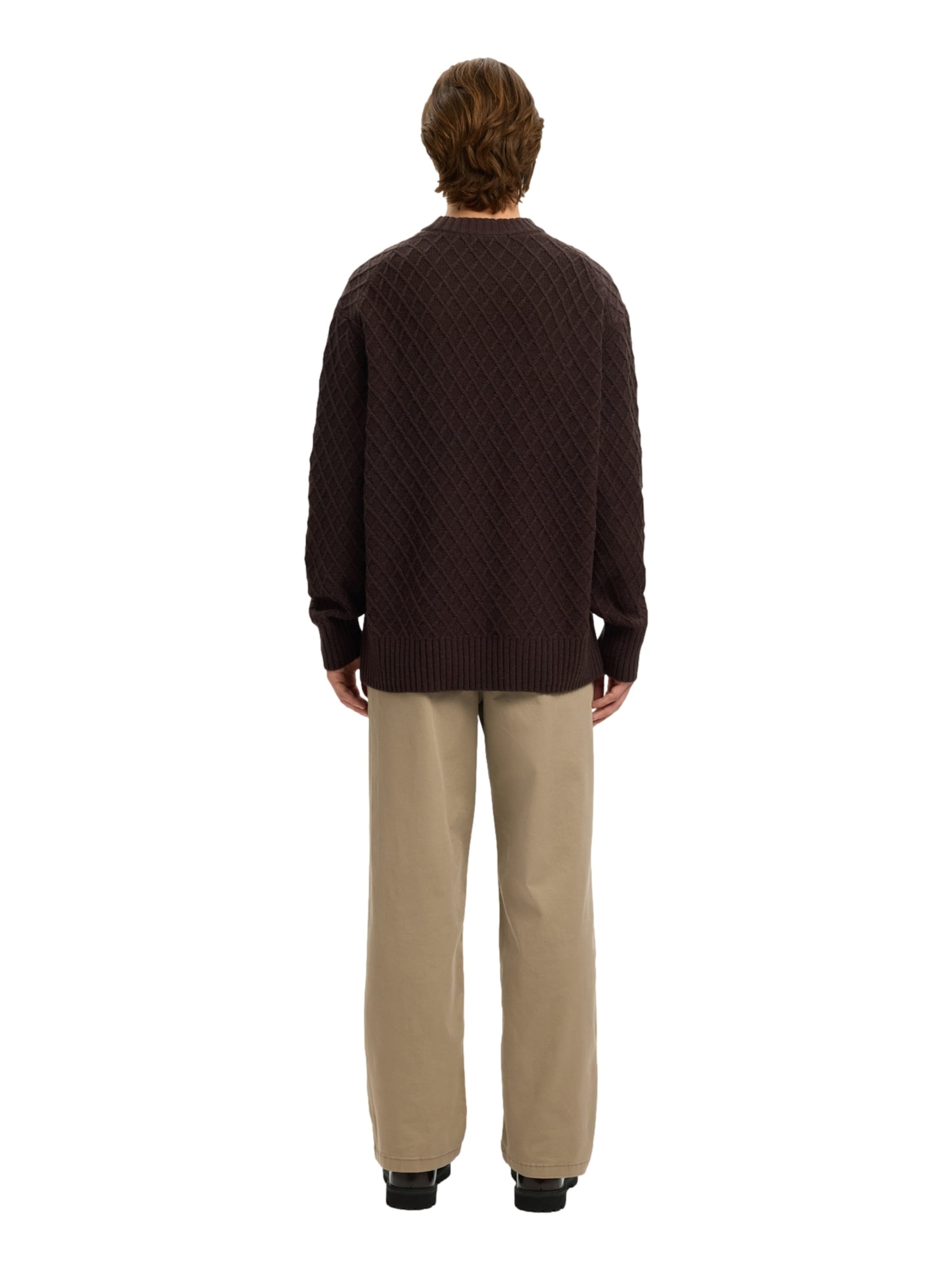 SELECTED Sveter - Hnedá