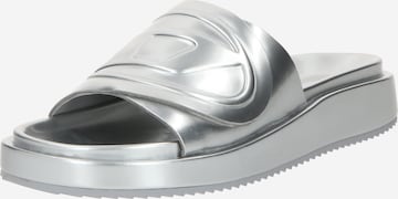 DIESEL - Zapatos abiertos 'SA-SLIDE D' en plata: frente