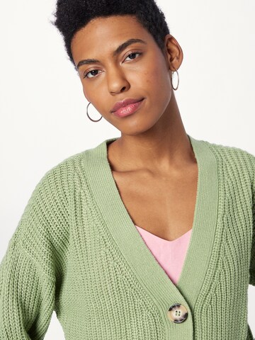 JDY Knit Cardigan 'Justy' in Green