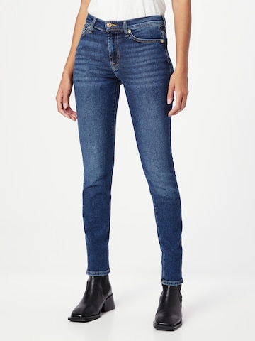 7 for all mankind Skinny Jeans 'ROXANNE' in Blauw: voorkant