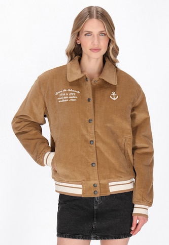 DreiMaster Vintage Between-season jacket in Brown: front