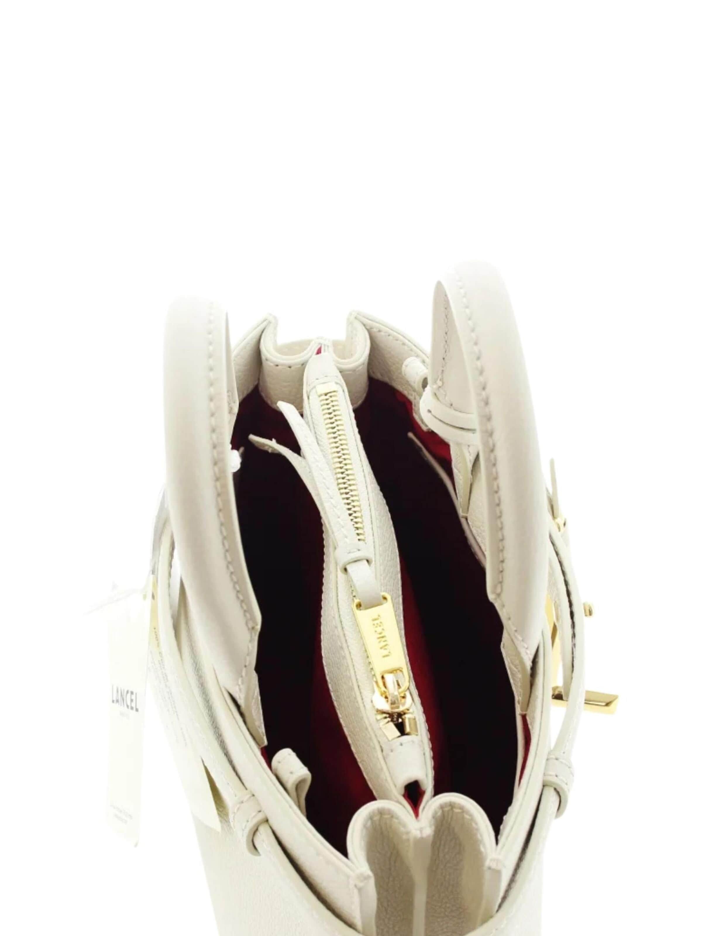 Lancel - Bolso de mano 'Sac Ã  Main LANCEL Faubourg S Neige A1352734TU' en blanco