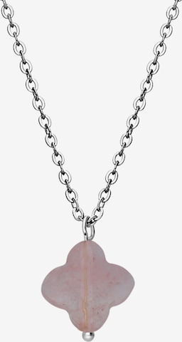 Lucardi Necklace in Pink: front