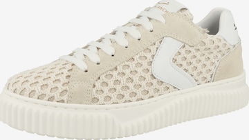 Baskets basses 'LIPARI' Voile blanche en beige : devant