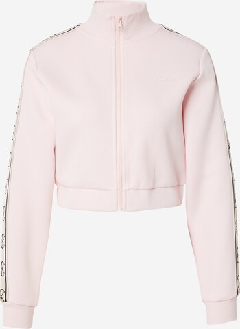 GUESS Sportsweatjacke 'New Britney' in Pink: predná strana