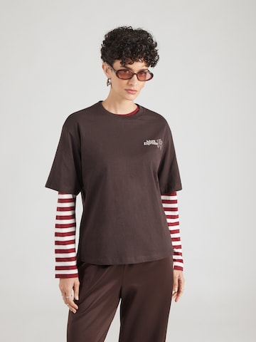 VERO MODA Tričko 'VMPAULINA THEA' – hnědá