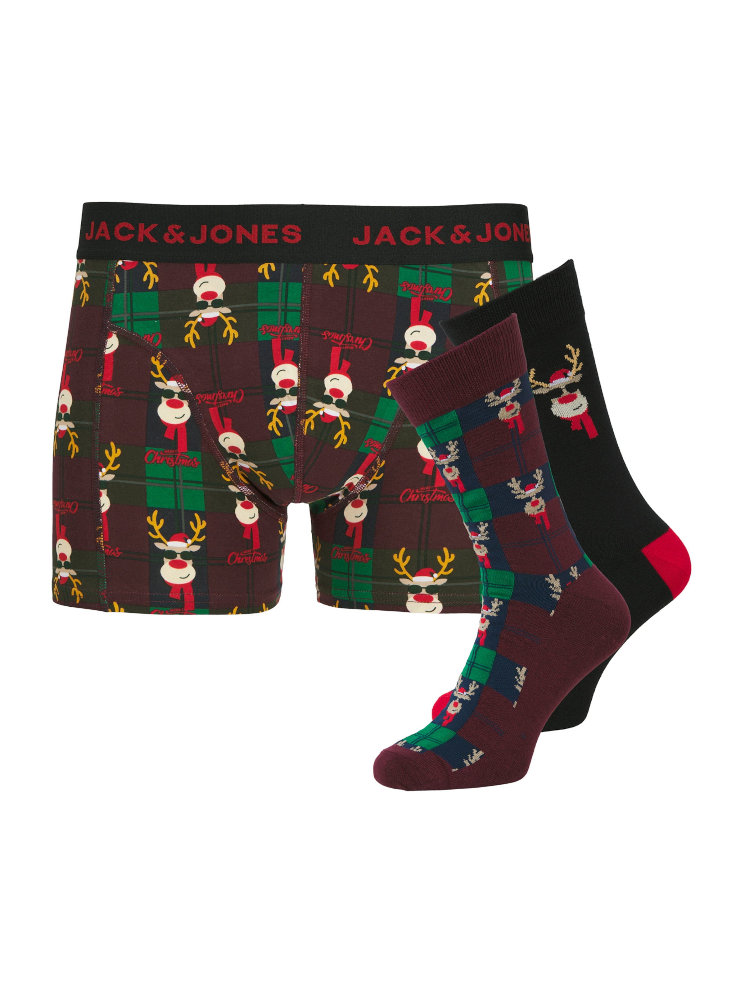 JACK & JONES Set: Boxershorts und Socken 'JACRUDOLPH' in Lila: Vorderseite