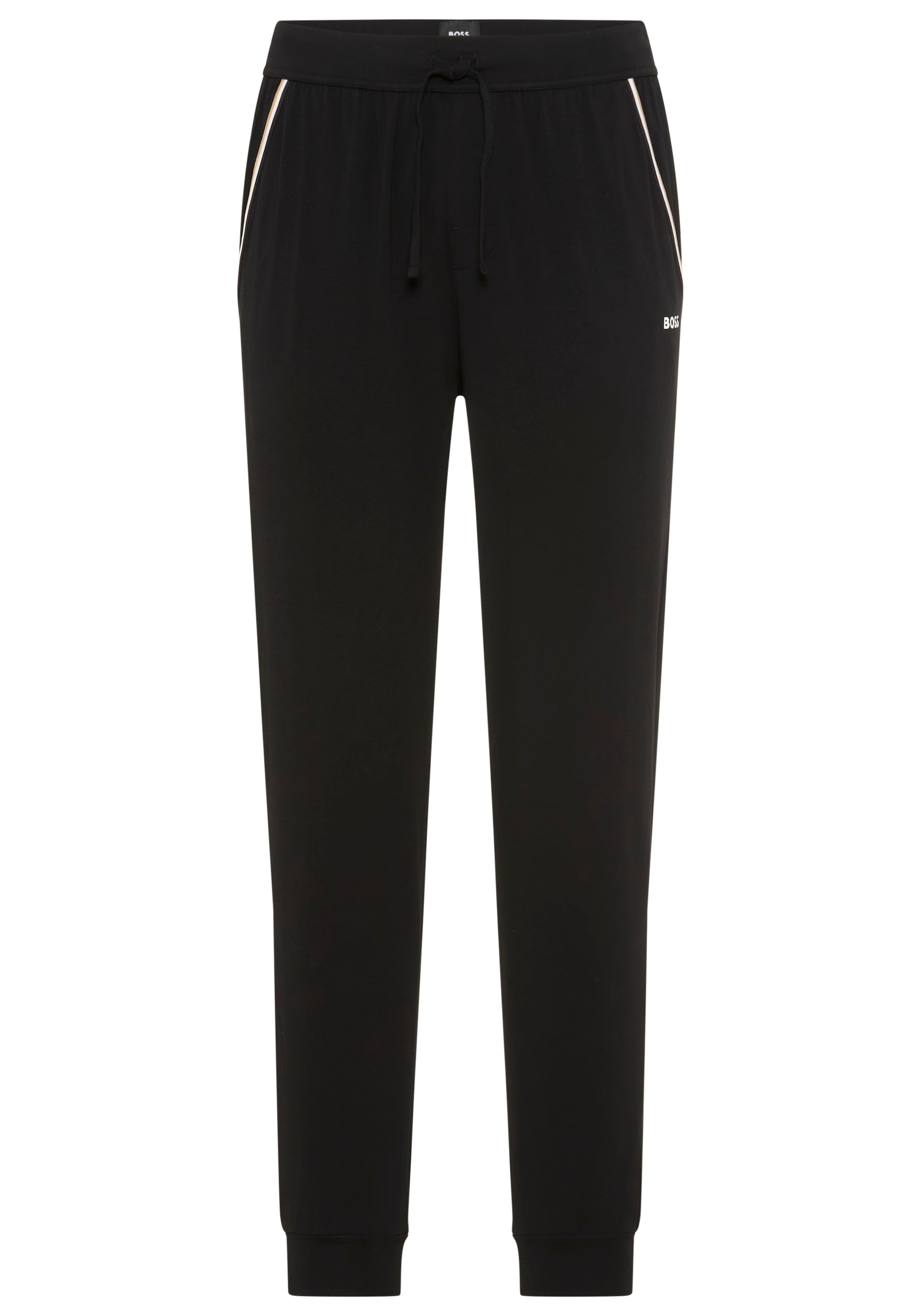 BOSS Regular Pyjamahose in Schwarz: Vorderseite