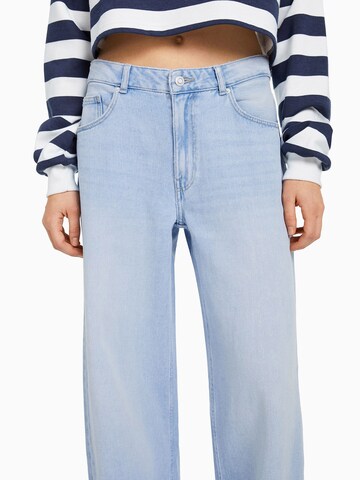 Bershka Wide Leg Jeans in Blau