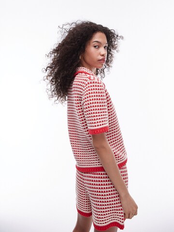 TOPSHOP Knit cardigan in Red
