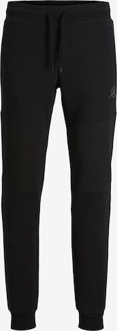 JACK & JONES Tapered Trousers in Black: front