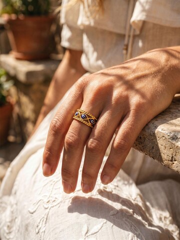 Nemomatheo Ring 'Ring Evil Eye Guardian'‌‌ in Gold